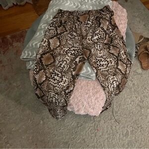 Snake print pants
